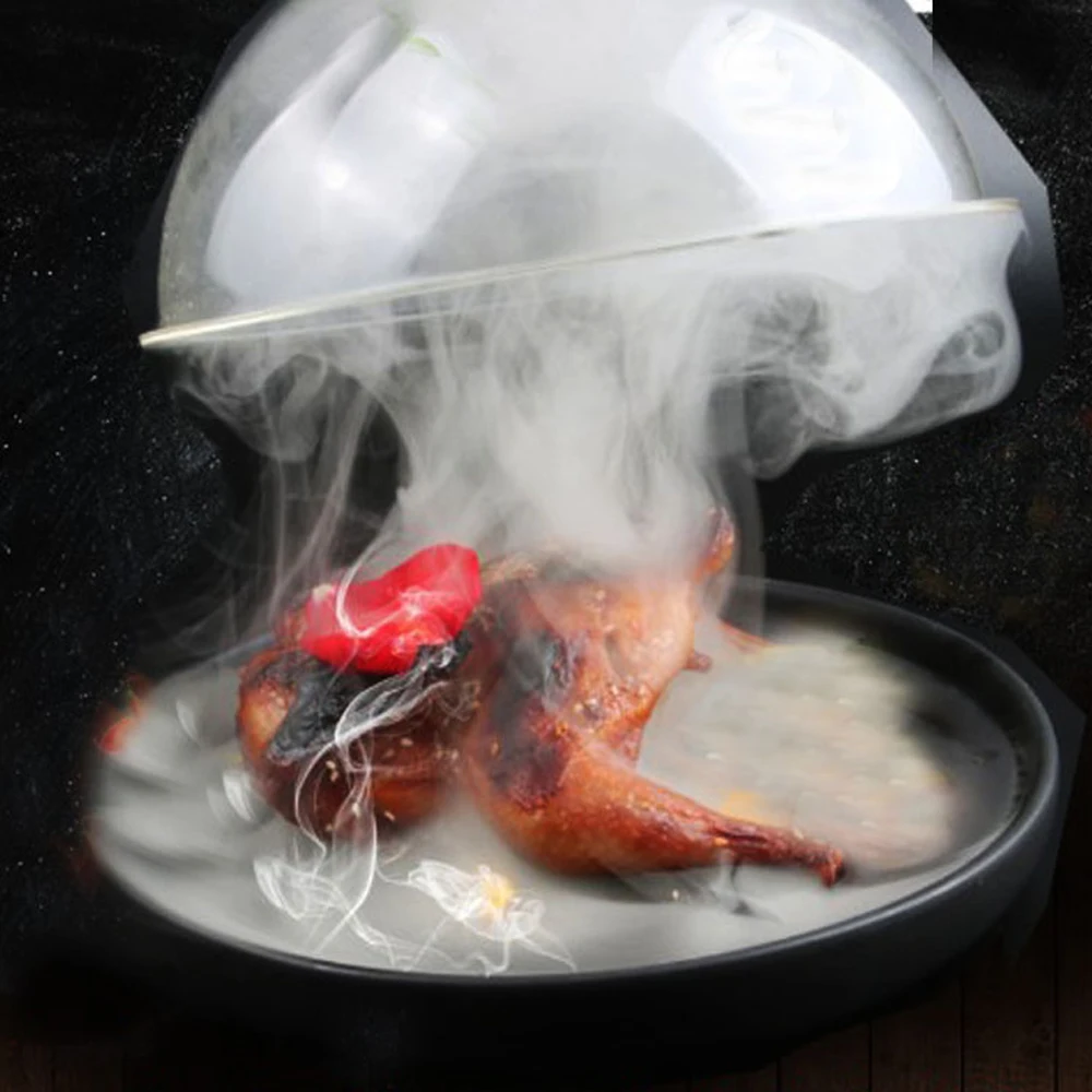 Molecular Cuisine Smoke Hood Food Grade Lid Dome Cover For Smoker Gun Accessory Smoke Infuser Cake Dessert Cover Cup Food Dish