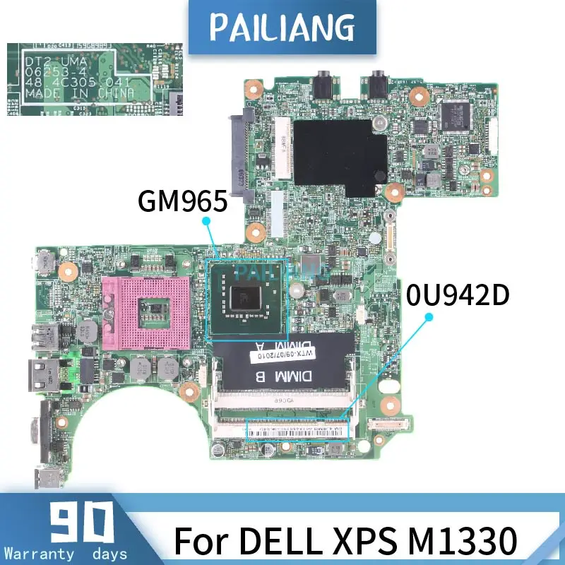 

CN-0U942D 0U942D For DELL XPS M1330 1318 M1318 Mainboard 06253-4 GM965 Laptop Motherboard Tested OK