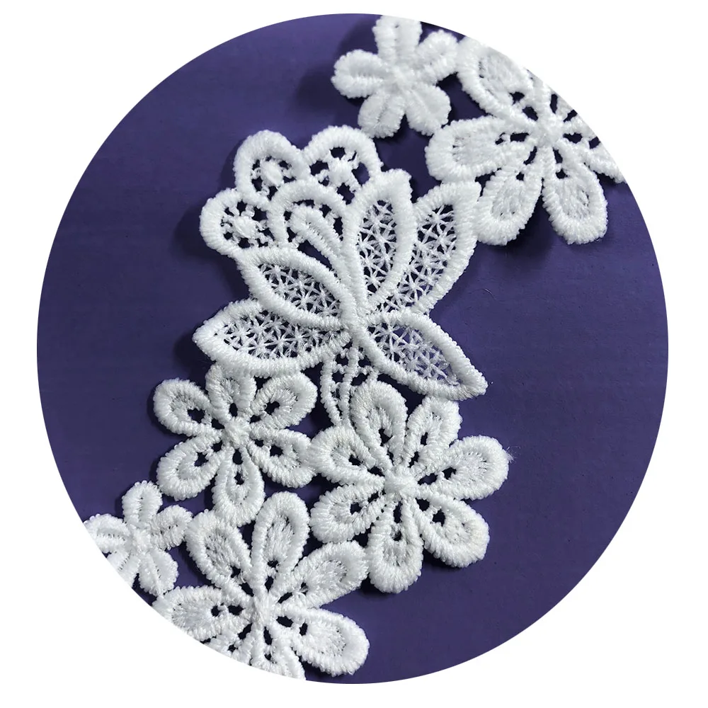 10yard High Quality 5.7cm White Embroidery Lace For Crafts African Fabric 2021 Sewing Trim Accessories Diy Women Wedding Skirt