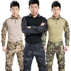 Tactical Gen 3 Camouflage Uniform Clothes Suit Men clothes Shirt + Pants Kryptek Black Camo Set