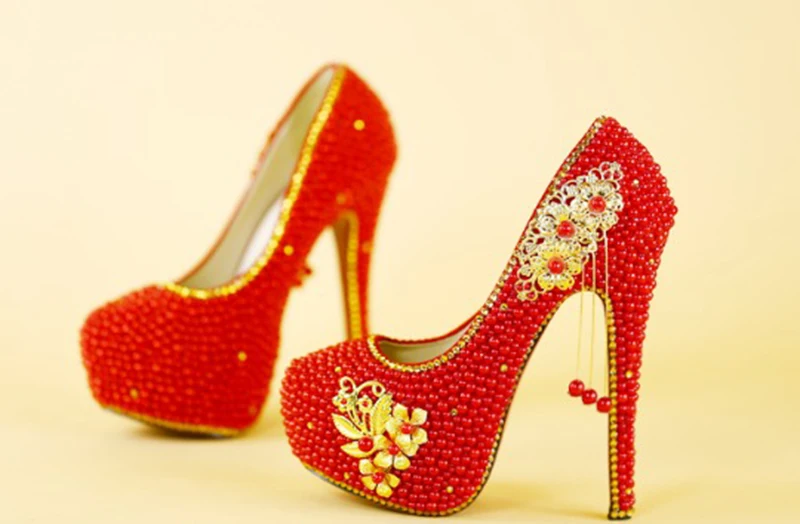 CACARE Luxury Wedding Shoes Shinny Rhinestones Platform High Heels Customized Bridal Party Shoes Cinderella Multi-choice F2956