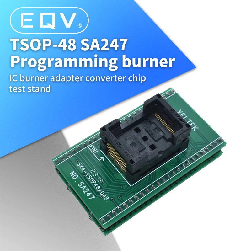 Top Quality TSOP48 to DIP48 adapter,TSOP48 test socket 0.5mm Pitch for RT809F RT809H & for XELTEK USB Programmer