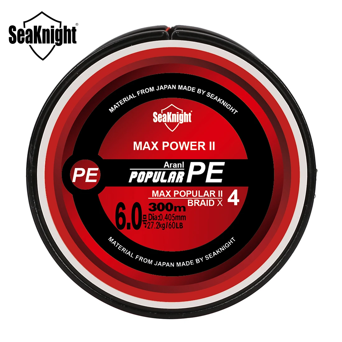 SeaKnight-sedal de pesca trenzado TriPoseidon, línea de pesca de 4 hebras, 300M, PE, 8-60LB, multifilamento, pesca de carpa suave