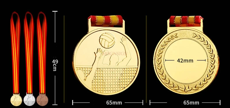 Volleyball Medaille Marathon Lauf Basketball Spiele Gold Medaille Metall Student Preis 2021