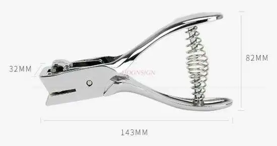 Handheld Enkele Perforator Pvc Id-kaart Puncher Rvs Ovale Perforeren Tangen