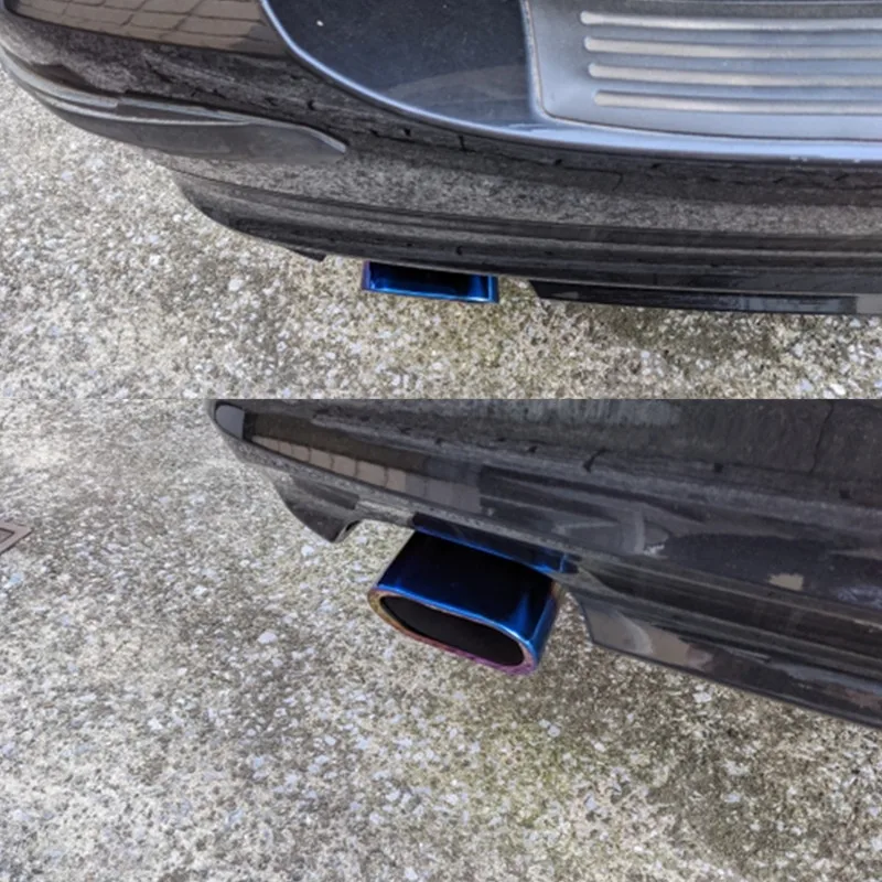 Titanium Black For BMW 318 X3 E83 F25 Car Exhaust Muffler Tip Stainless Steel Pipe Chrome Trim Modified Car Rear Tail Throat