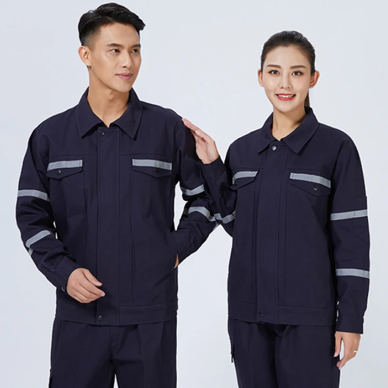 Autumn Winter Cotton Men Women Underground Coal Miner Working Uniforms Hi Vis Reflective Factory Workshop Electrician Coveralls