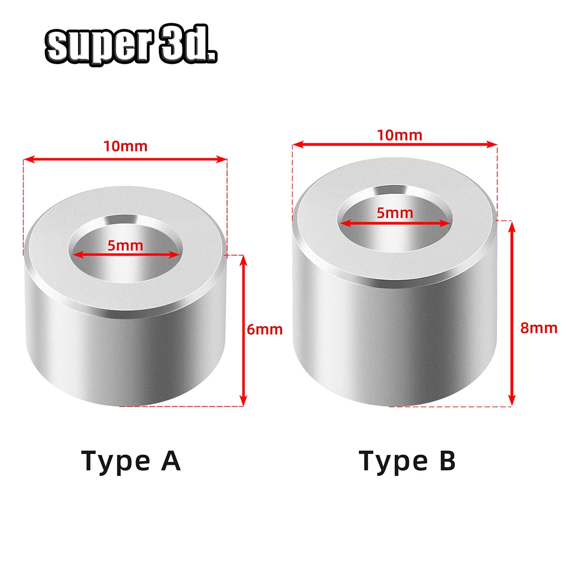 10/20 Stück 3D-Druckerteile Openbuilds Aluminium-Abstandshalter V-Nut-Isolationssäule Separate Säule Quarantäne Bohrung 5 mm Riemenscheibe – Detail 5