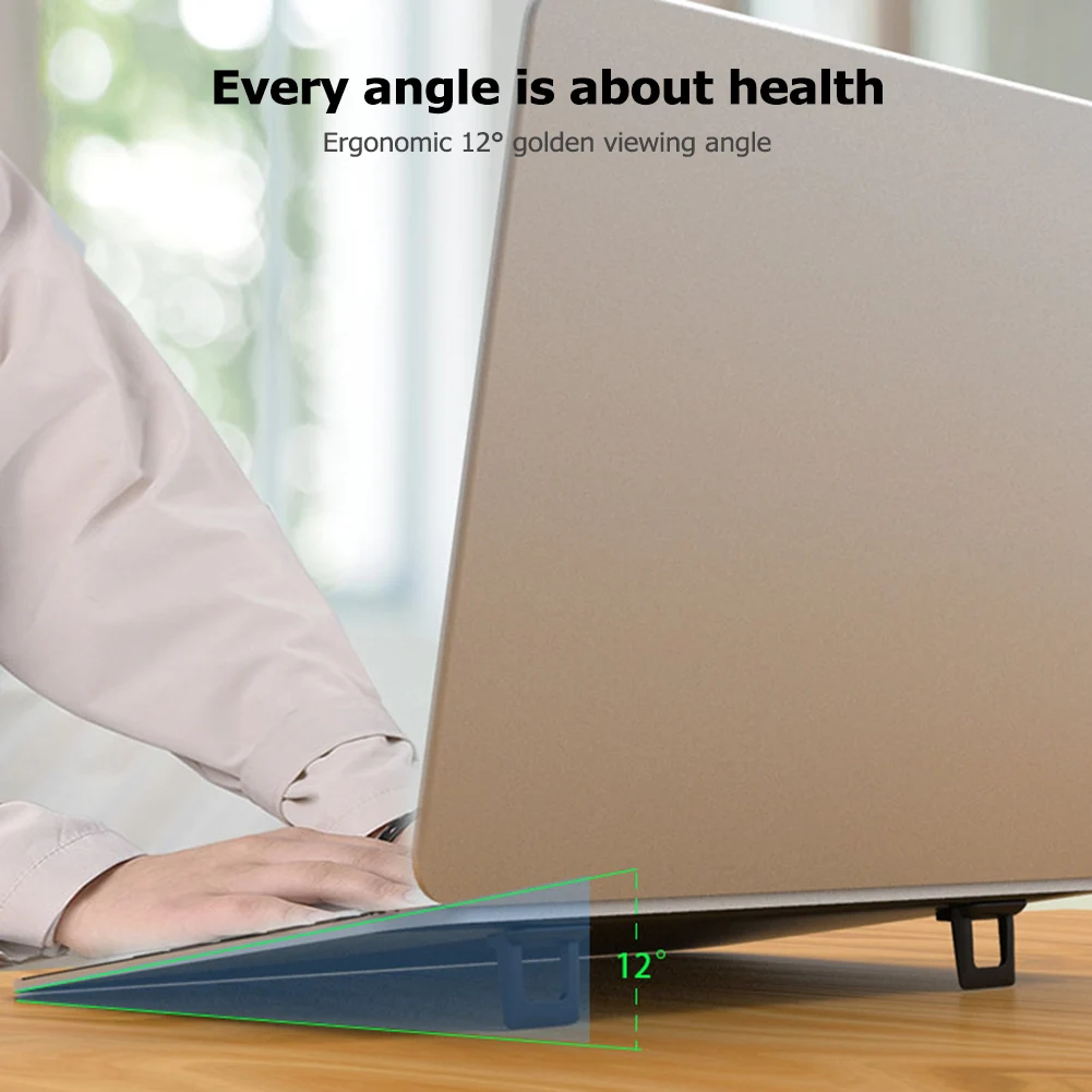 Suporte para mini laptops, de plástico, invisível, dobrável, portátil, ajustável, para resfriamento de notebooks, 1 par