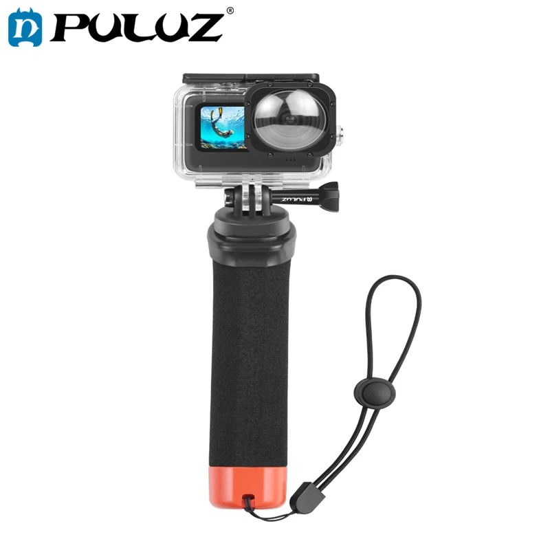 PULUZ Floating Foam Hand Grip Buoyancy Rods & Strap For GoPro HERO10 Black/DJI Action 2/Xiaoyi Action Cameras