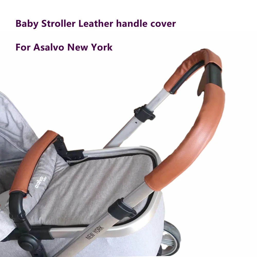 

Leather Bumper Covers Fit For Asalvo New York Stroller Handle Sleeve Case Armrest Protective Cover Baby Carriage Accessories