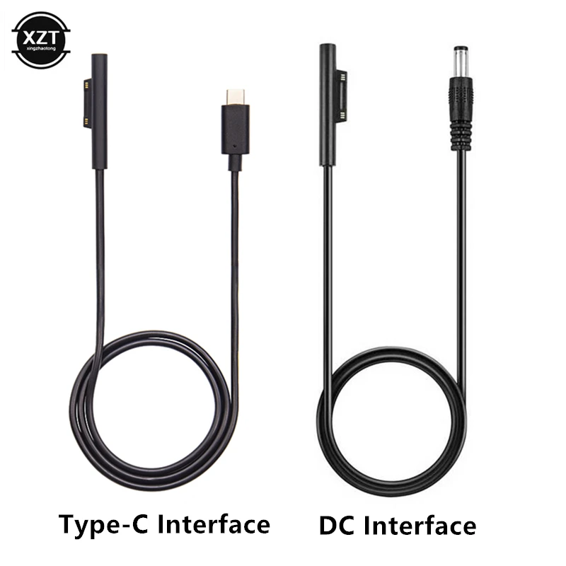 For Micro-sof Surface Pro 4 6 5 3 go Charger Power Supply Type C DC PD Fast Charging Cable 15V 3A For Surface Pro 3/4/5/6/GO