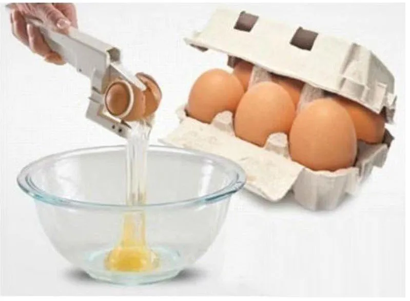 Egg Cracker Handheld York & White Separator As Seen On TV Helper New Egg Opener Kitchen Gadget Tool