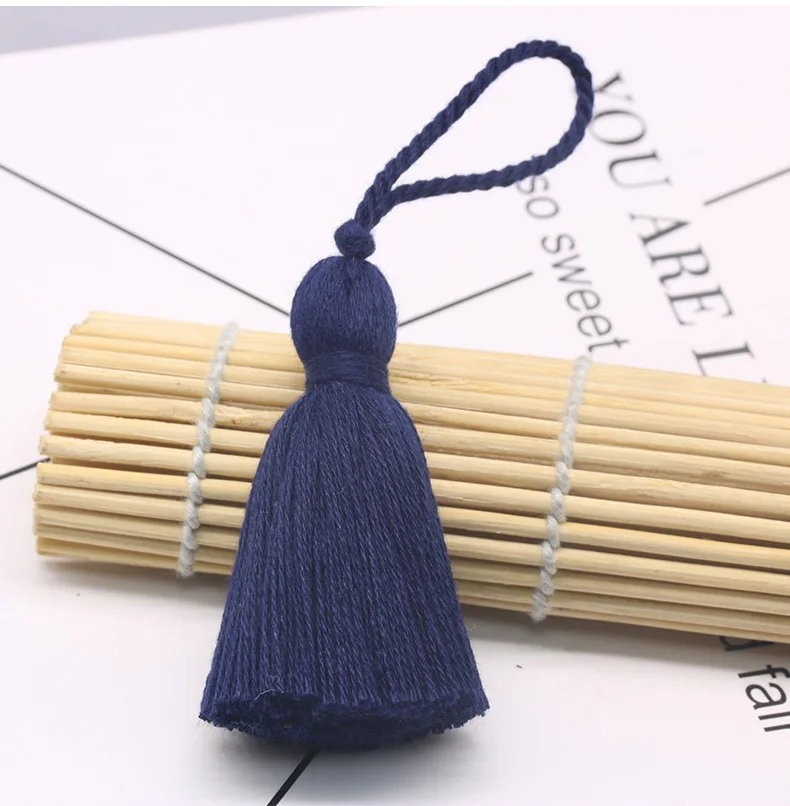 6pcs 11cm Cotton Tassels Fringe with Hang Line Rope DIY Craft Tassel Dangle Sewing Curtains Garment Home Decoration Accessories