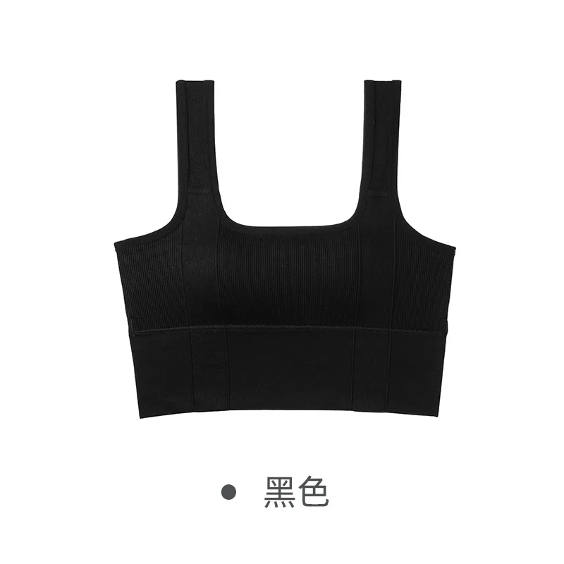 Popular style square neck waistcoat wrapped in chest women's seamless abdomen plastic waist shock resistant sports bra