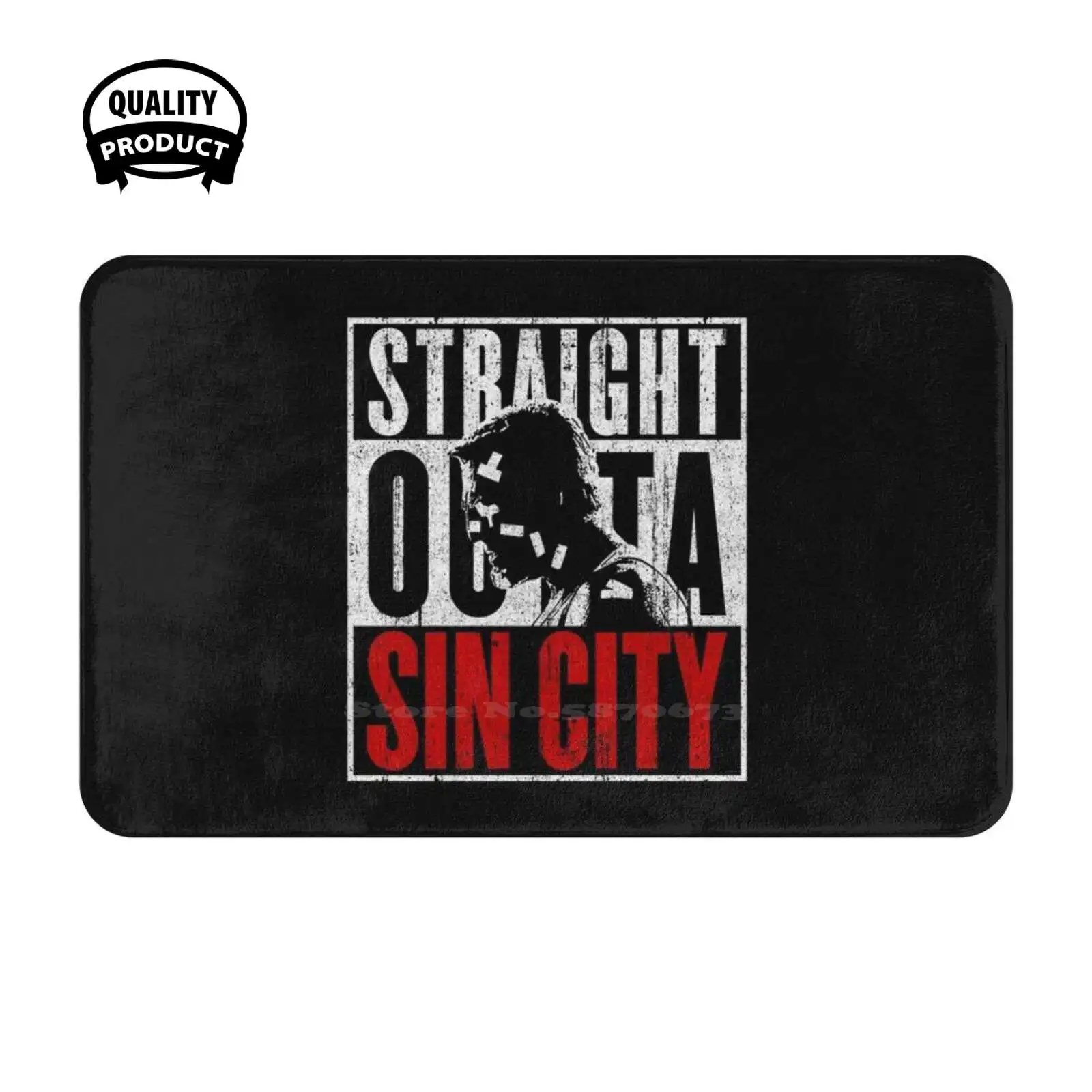 Straight Outta Sin City ( Variant ) Soft Cushion Home Carpet Door Mat Car Rug Comics Dame Clive Owen Basin City Mickey Rourke