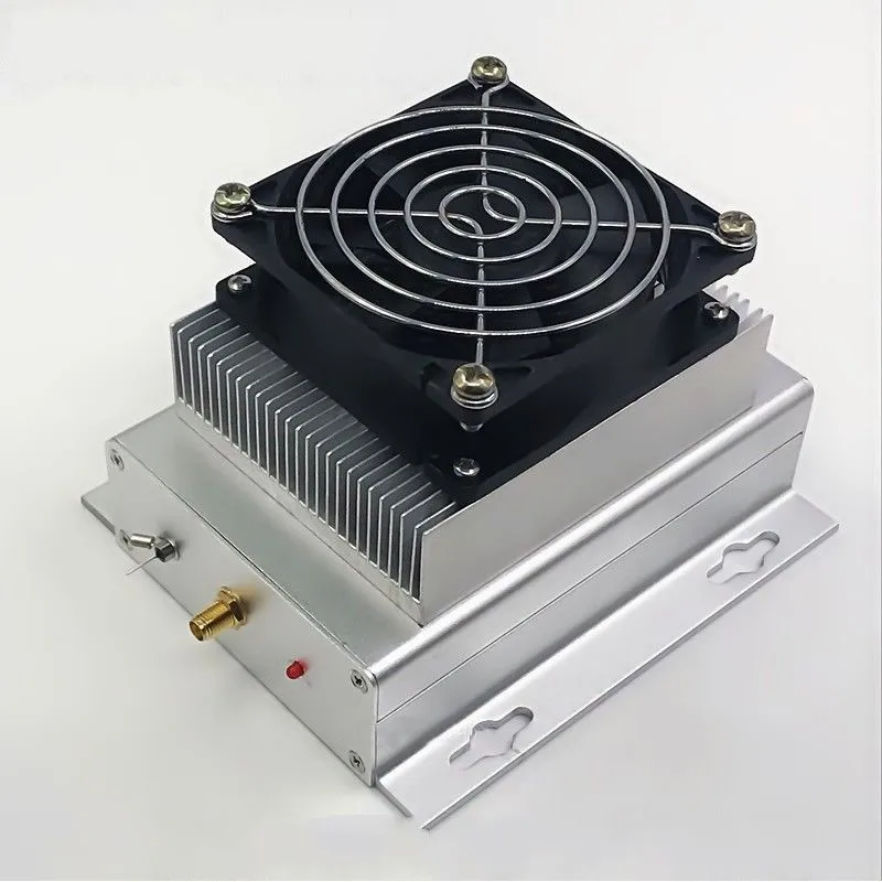 TZT HF Radio Power Amplifier UHF 400-470MHZ 433MHZ 80W for Wakie Talkie Ham Radio Interphone + Heatsink + Fan