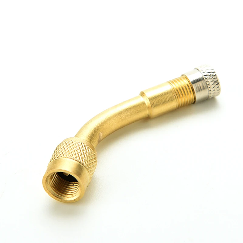 

New 135 Degree Gold Brass Air Tyre Extension Valve Motorcycle Car Truck Bicycle Scooter