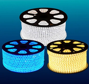  30 Meter/lot) Waterproof 220V-240V 5050 Flexible Led Strip Light Ribbon 60leds/m Red Green Blue Yellow White