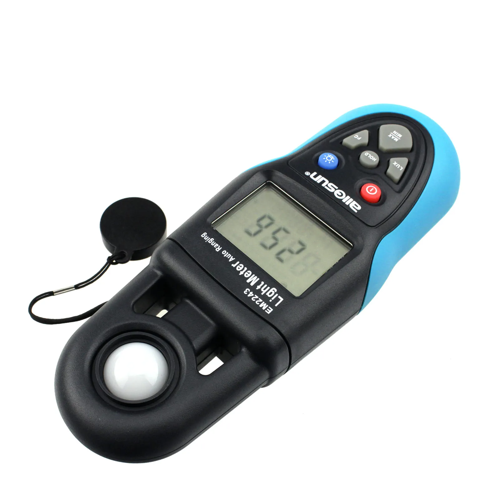 Light Meter Visible Light Measurement with High-sensitivity Backlight Data Hold and Light Sensor Cap All-sun EM2243