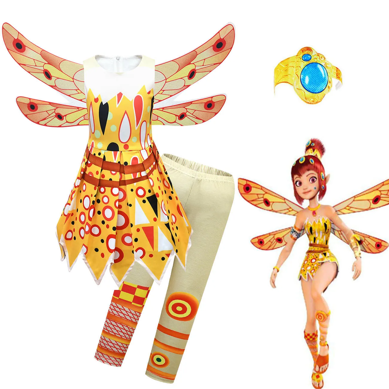 Mia-disfraces de Halloween para niñas, conjunto de ropa Mia y Me, vestido Mia, banda de mano de ala, fiesta de cumpleaños, ropa de Carnaval