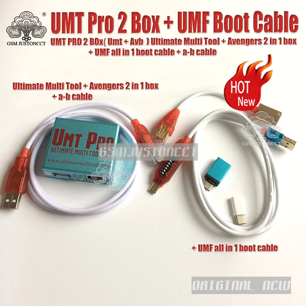 

2022 Original New umt Pro 2 Box （ Umt + Avb ) 2 in 1 Ultimate Multi Tool + Avengers 2in1 box + all in 1 boot cable + a-b cable