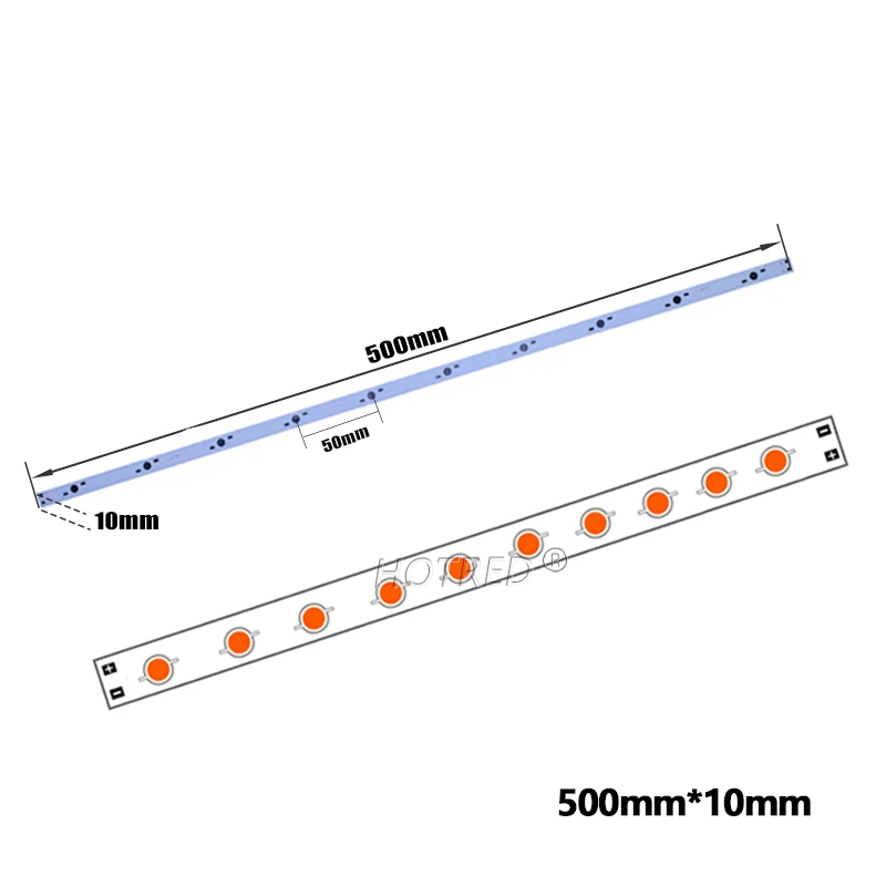 LED PCB 300mm 500mm 10W12W30W Aluminum plate 1/3/5W led installed Light Board Heatsink For Hydroponics Aquarium Tube Grow light