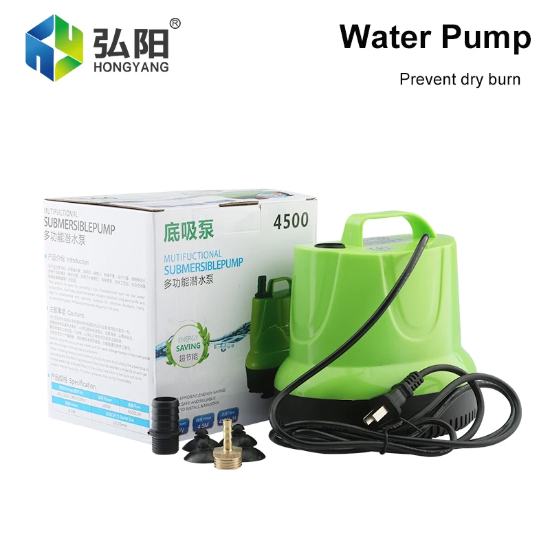 40W 60W 100W Water Pump CNC Spindle Cooling Pump Multifunctional Bottom Suction Submersible Fountain Fish Tank Water Pump 220V