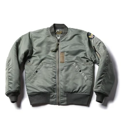 Bronson-Chaqueta de vuelo Repro USAF 1955 MA-1 para hombre, abrigo Bomber militar de los años 50, Invierno