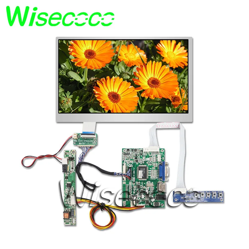 wisecoco 10.1 inch 1280x720 tft ips lcd display   lvds 40 pins controller board 750 nits high brightness full viewing angle