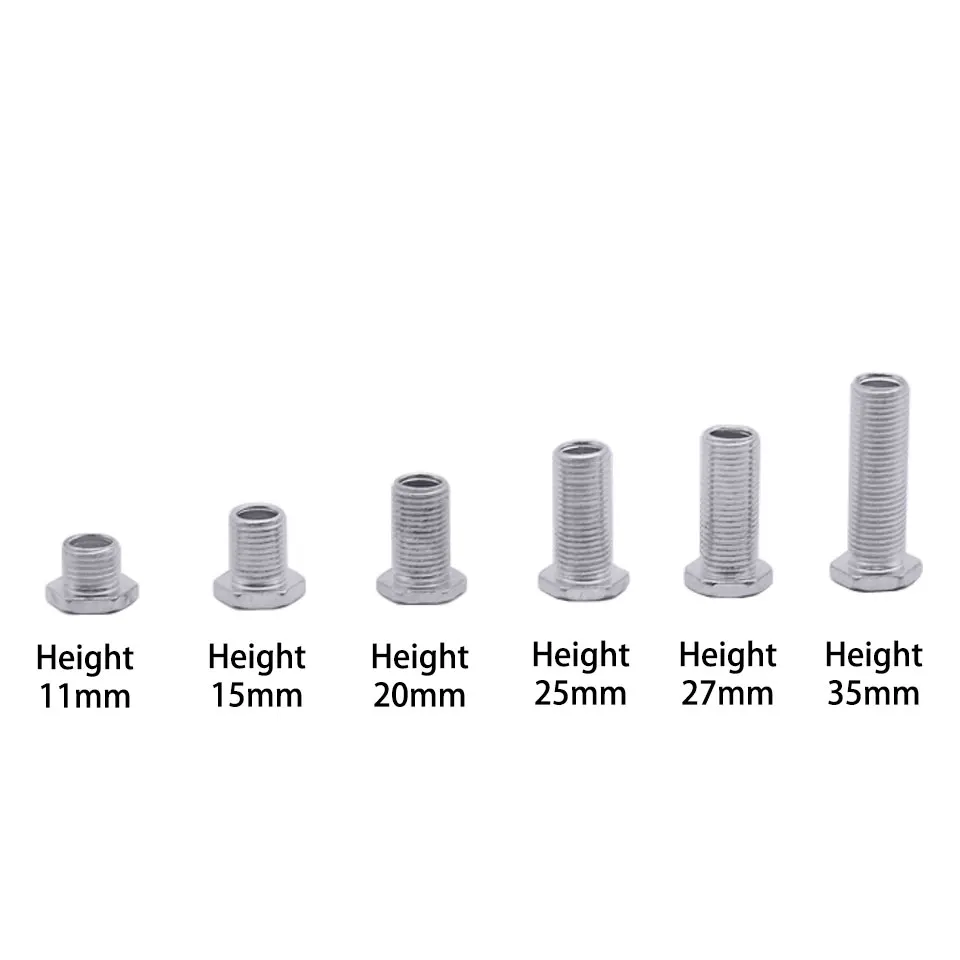 10Pcs 10mm 13mm 15mm 20mm 25mm 30mm External Tooth M10 Fine Tooth External Hexagonal T-shaped Hollow Screw Metal Pipe With Nut