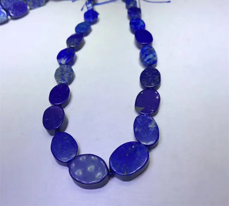 Lapis lazuli baroque flat 10*14MM 38CM for DIY jewelry making  loose beads  FPPJ wholesale nature