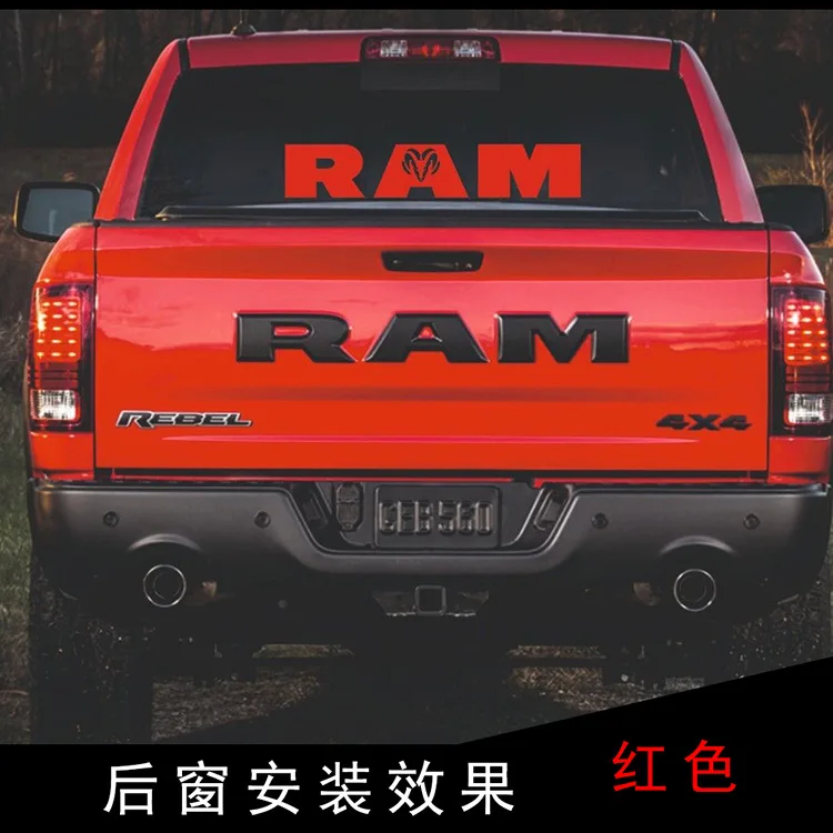 Car Accessories Car Goods For Dodge Ram Head 1500 2500 3500 Trunk Sticker Car Vinyl Decal Stickers Ram Personality Stickers