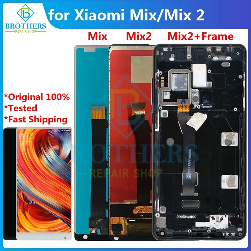 Original LCD for Xiaomi Mi Mix Mix2 LCD Screen LCD Display Assembly Mix Evo MDE5 Touch Screen Digitizer Phone Repair Part Tested