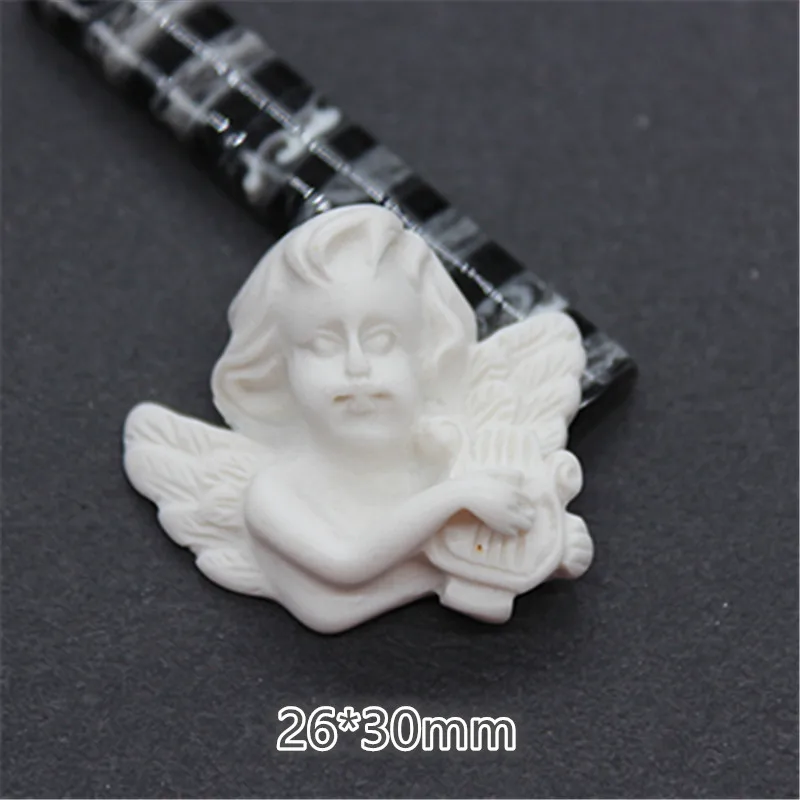 10cs Carino Nuova Resina Bianco Europeo Cupido Angelo Cammeo In Miniatura Flatback Cabochon di Arte DIY Della Decorazione Del Mestiere