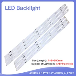 6PCS LED Backlight Strip For  49UJ630 49LJ614V 49UJ634V 49UJ701V 49UJ670 49UJ651V 49UJ670 17Y 49LJ61 49LH61 49UJ65_A B_27LED