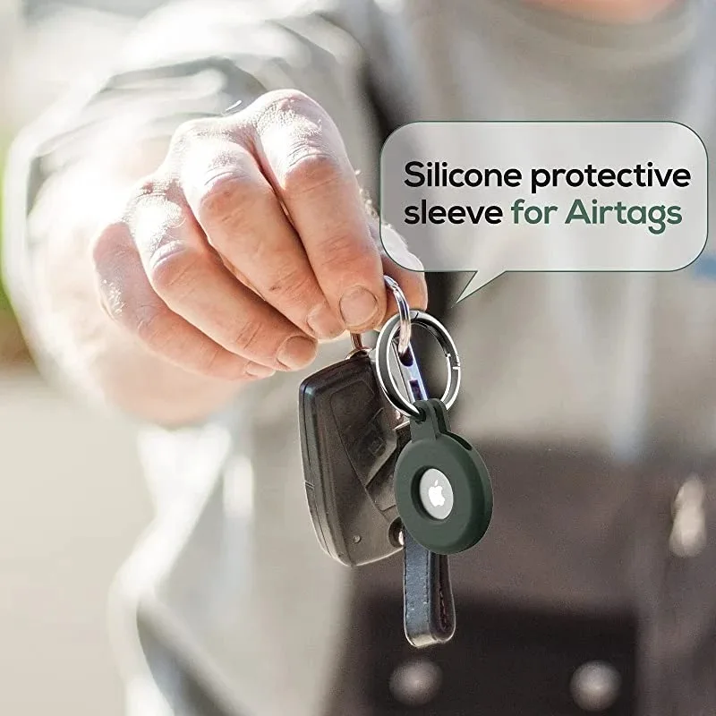 สำหรับ Air Covered AirTag Case ซิลิโคนกันชนกรณีใช้งานร่วมกับ Apple AirTags Tracker หัวเข็มขัด