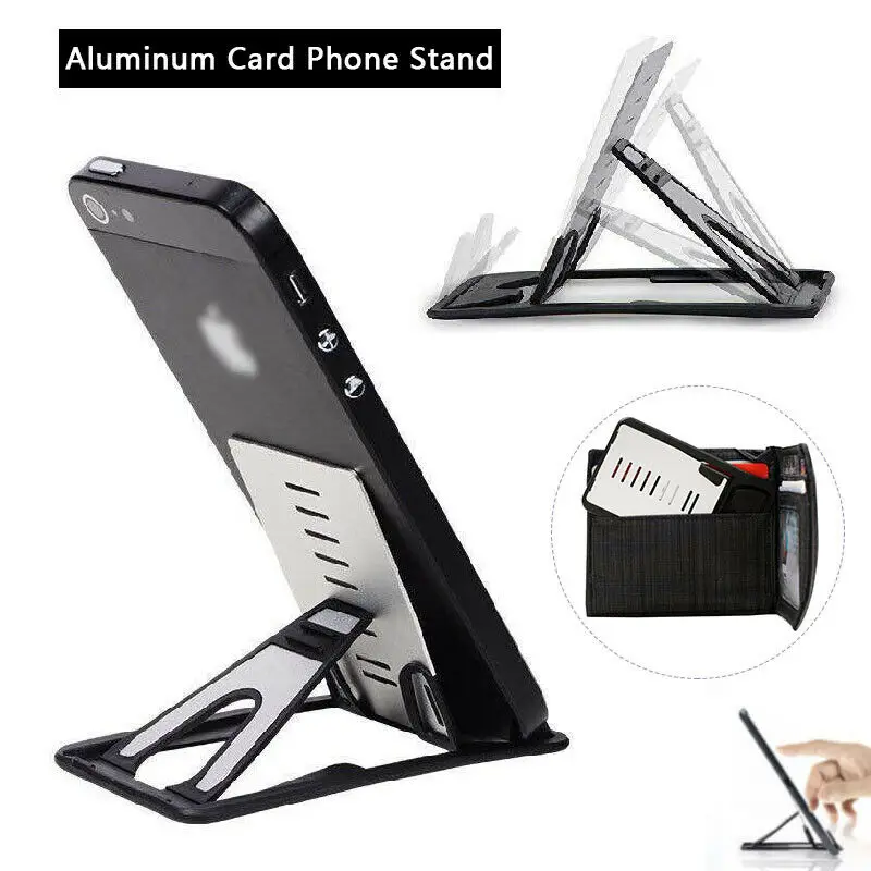 High Quality Aluminum Alloy Card Stand Rack Anti-slip Durable Portable Bracket Support Accessories Desk Phone Holder Card Base