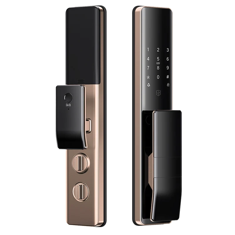 TT Automatic Fingerprint Lock Household Anti-Theft Door Smart Door Lock Password Lock Electronic Lock with Camera Cat Eye