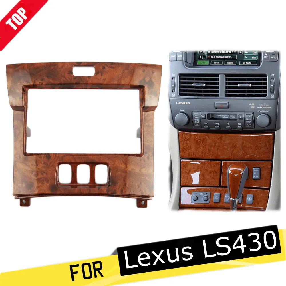 

2Din Car Fascia Radio Panel for Lexus LS-430 LS430 UCF30, Toyota Celsior UFC30 2001-2006 Dash Kit Facia Plate Adapter Bezel Trim