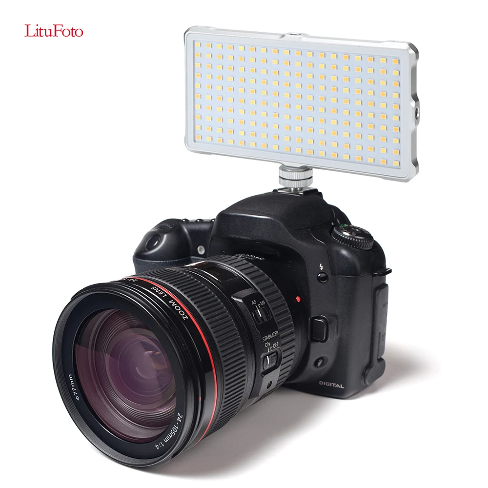 LEDフォトライトキット,12W,3200-5600K,4040mAh,液晶画面,コールドシューズ,ライブビデオ,ストリーミング