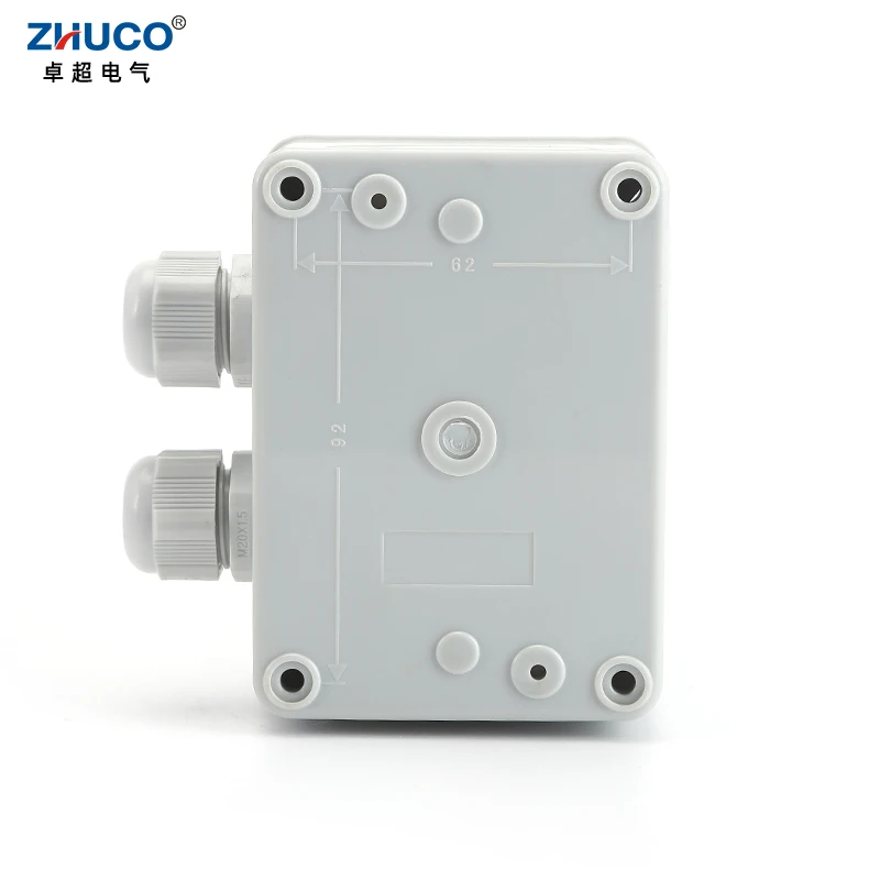 ZHUCO SZW26/LW26-20 D202.2 20A 2 Pole Custom Rotary Universal Cam Changeover Switch With Waterproof And Dustproof Sealed Box