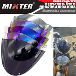 Cubierta de cabeza de parabrisas deportivo para motocicleta, visera deflectora de parabrisas para DUCATI Monster 696, 796, 1100, 1100S Monster 1100 EVO