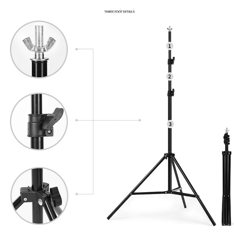 PHOTO BACKDROP STAND KIT Photo Studio Adjustable Background Support T Shape Backdrop Carrying Bag for Studio Photo 200cm, 280cm