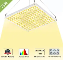 LED Grow Light 75W Full Spectrum 3500K LED Light Indoor Plants Grow Light Greenhouse Seedling Veg and Flower Lighting LED Lights