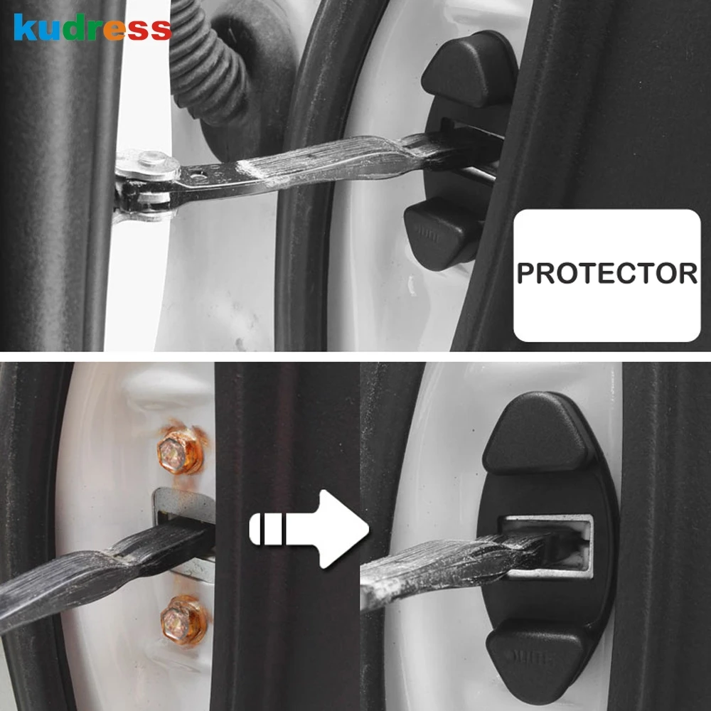 For Kia Rio 4 2018 2019 Plastic Door Check Stop Snubber Arm Protection Rust Waterproof  car Accessories 4pcs/set