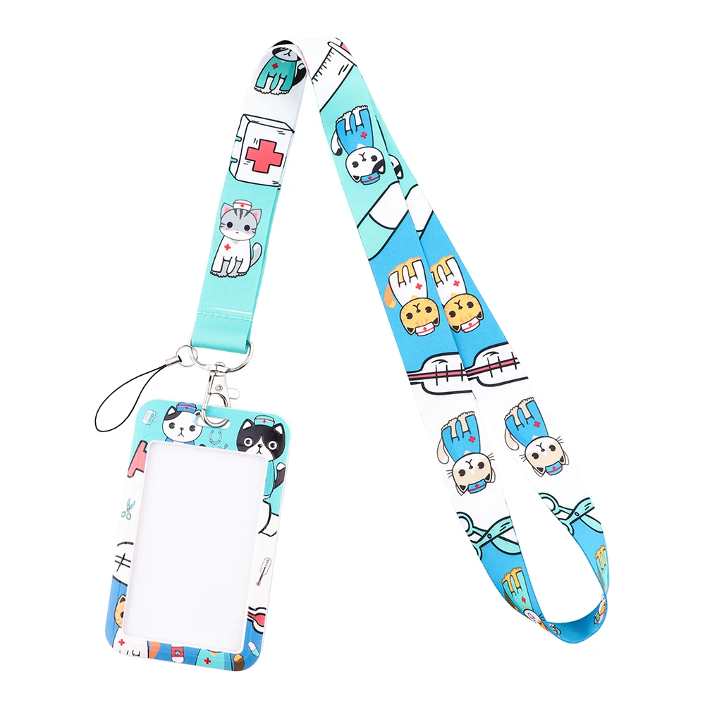 YL562 Medical Cat Order of blood draw Doctor Lanyard Gift for Nursing Clinicals ID Card cover Badge holder Nurse Accessories