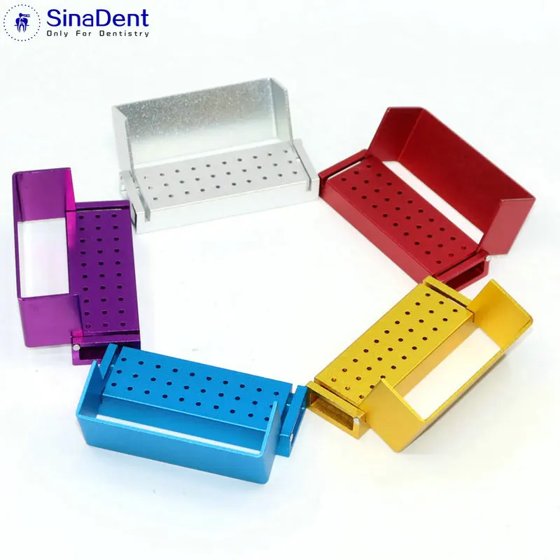 1Pcs Dental 30 Holes Diamond Burs Holder for FG High Speed Burs Dental Disinfection Stand Aluminum Alloy