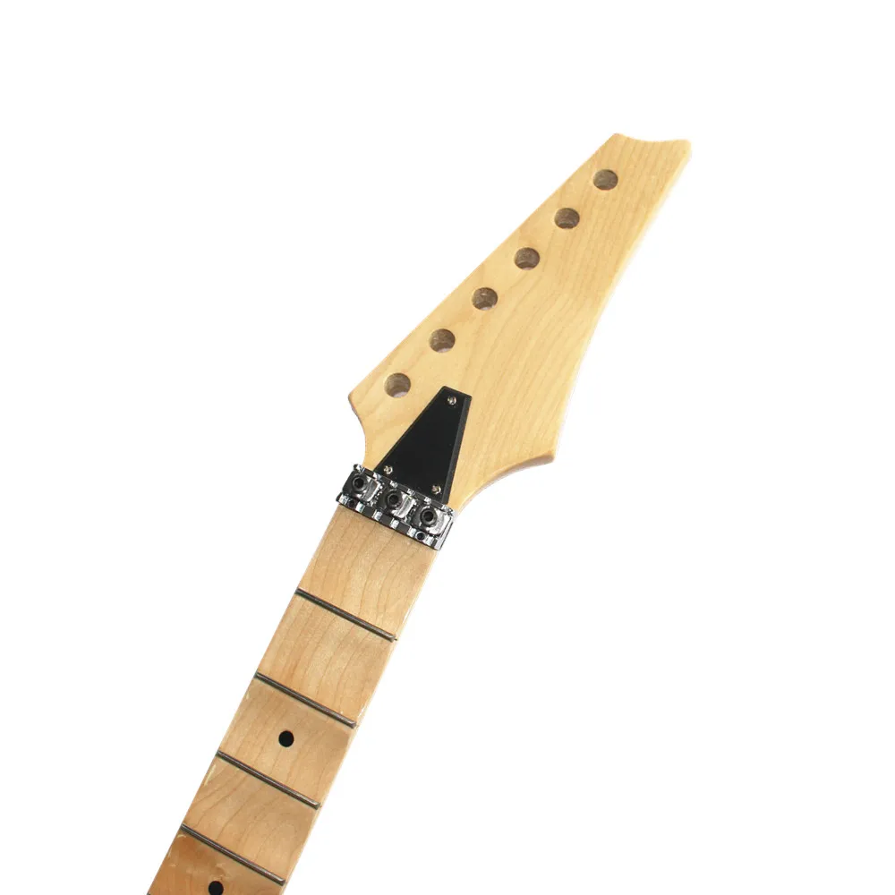 Disado 24 Frets Glossy Paint Maple Electric Guitar Neck Maple Scallop Fingerboard Inlay Dots Guita Accessories Parts