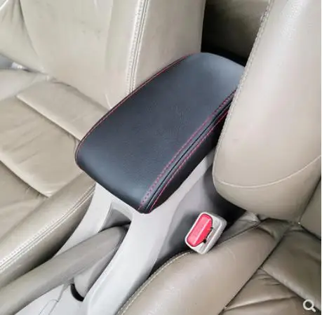 For Honda City 2008 2009 2010 2011 2012 2013 2014 Customzied Microfibre Leather Center Armrest Cover Car accessories  interior